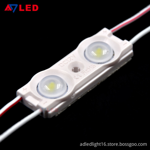 Adled Light high lumen 2 chips 12v led module light with lens for frames light box